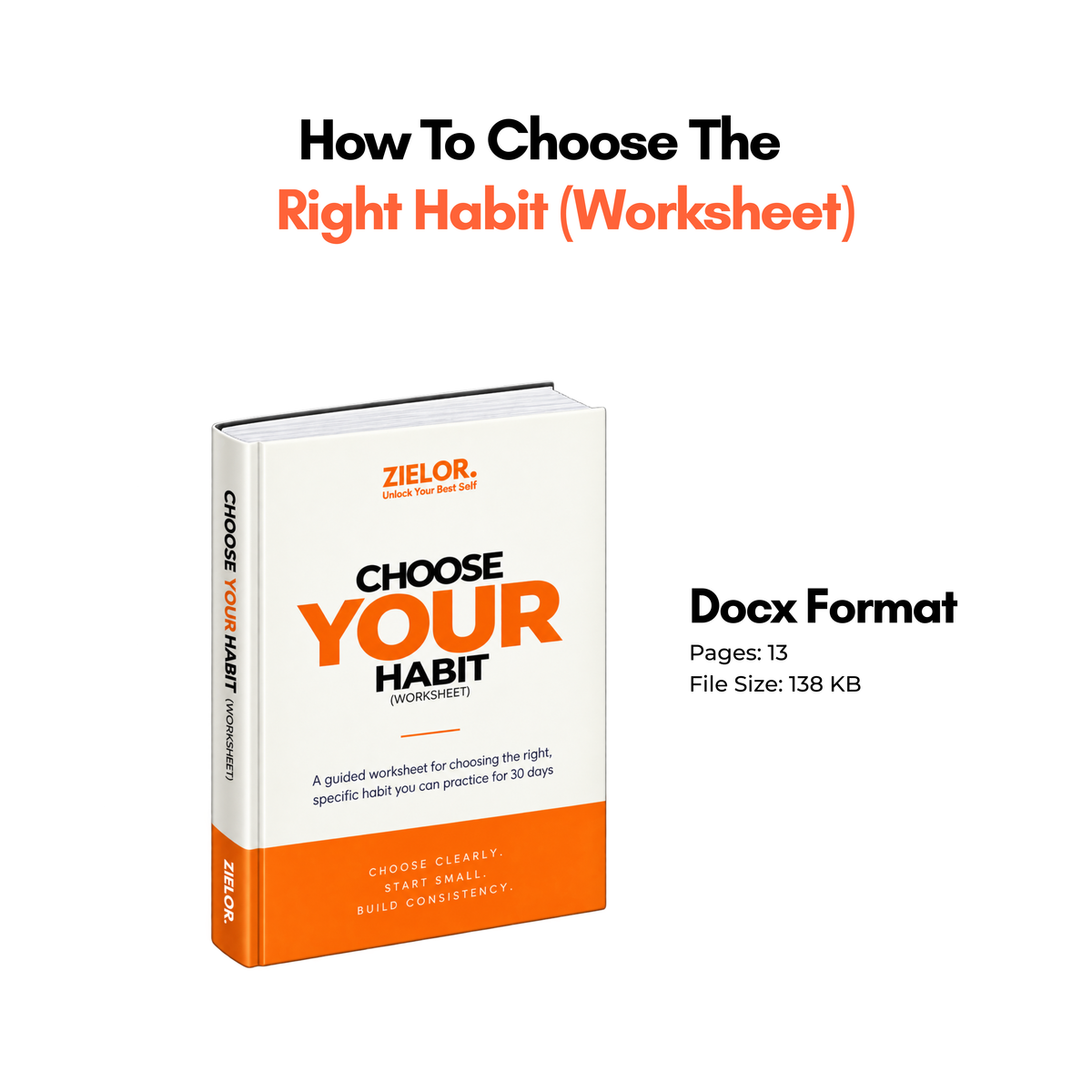 Choose Your Habit Worksheet